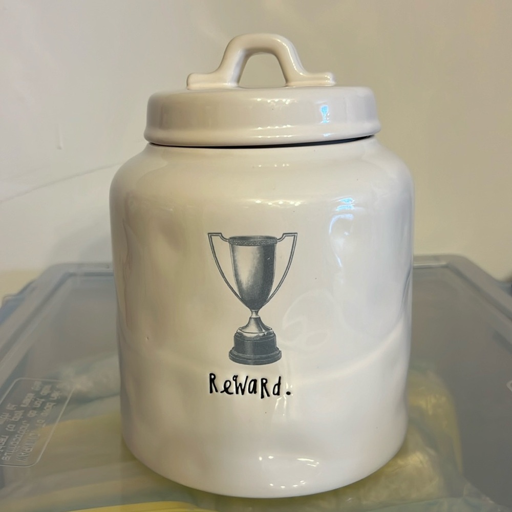 Rae Dunn animal reward jar for their treats